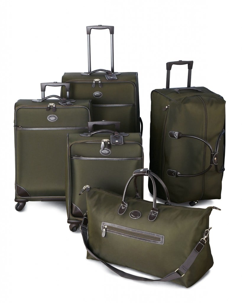 olive green suitcase