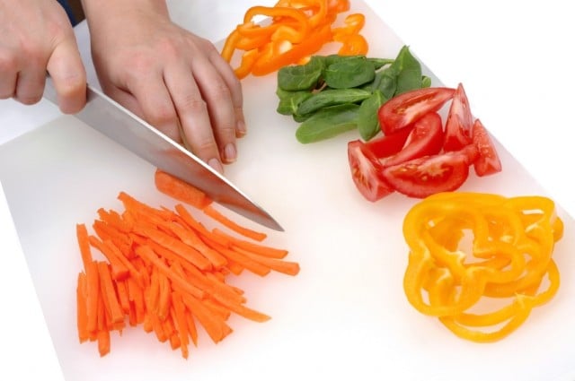 kitchen set vegetables cutting