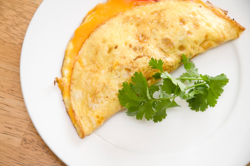 A fresh omelet with herbs