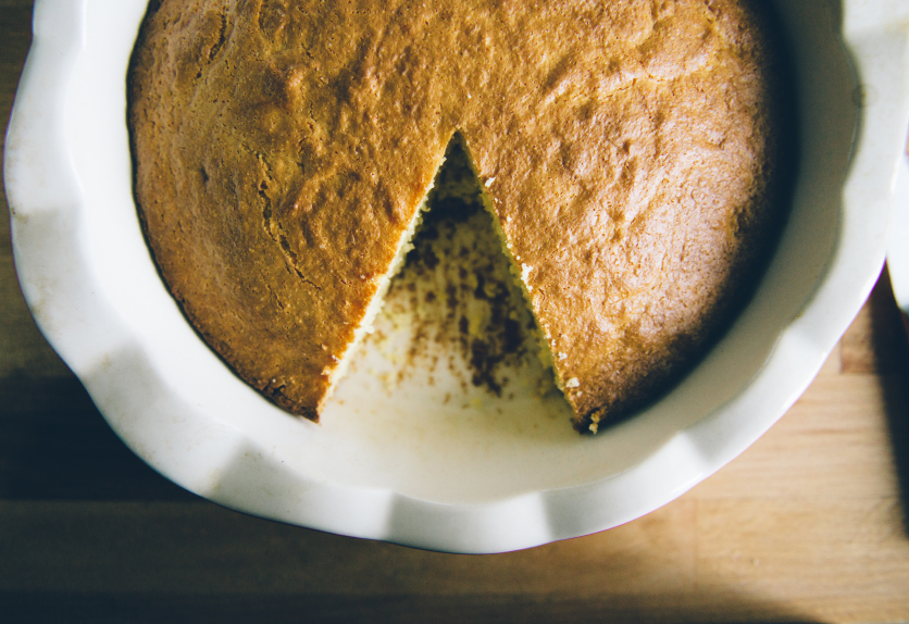 Cornbread cake, quick bread