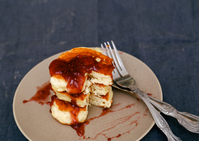 peanut butter and jelly pancakes