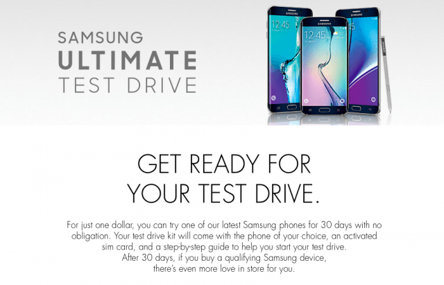 Samsung Ultimate Test Drive promotion