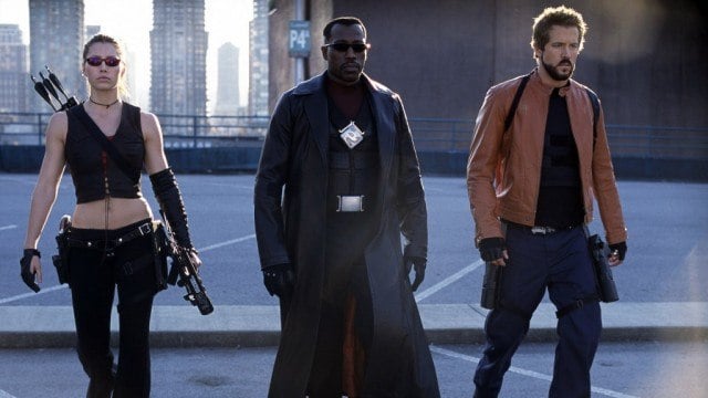 Jessica Biel, Wesley Snipes, and Ryan Reynolds in Blade: Trinity