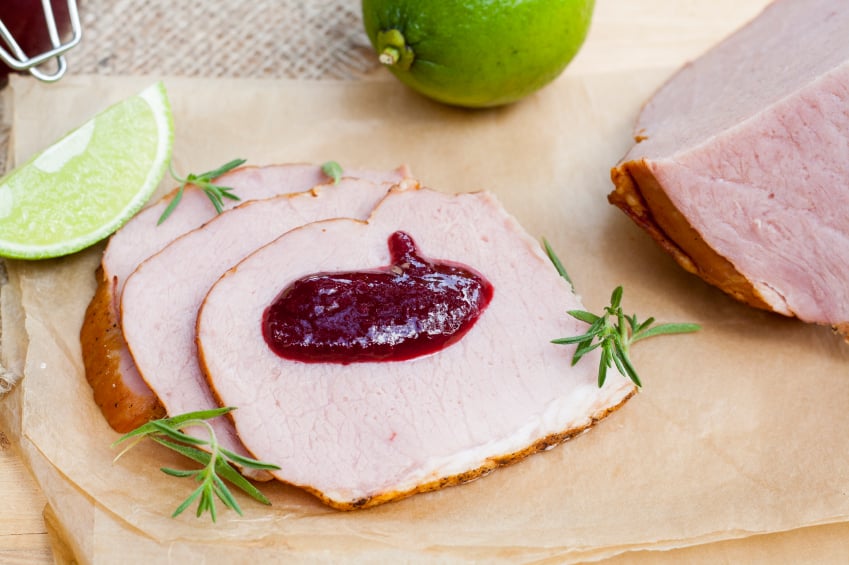 Ham with Tart Berry Sauce 