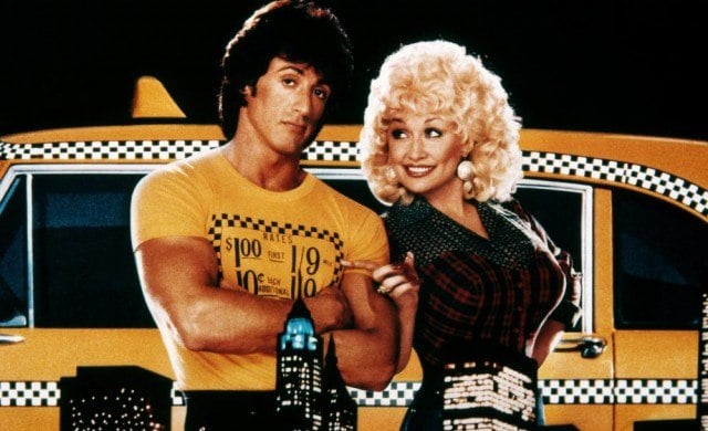 Sylvester Stallone and Dolly Parton in 'Rhinestone'