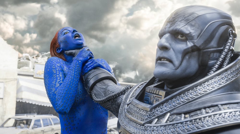 Jennifer Lawrence and Oscar Isaac in X-Men Apocalypse