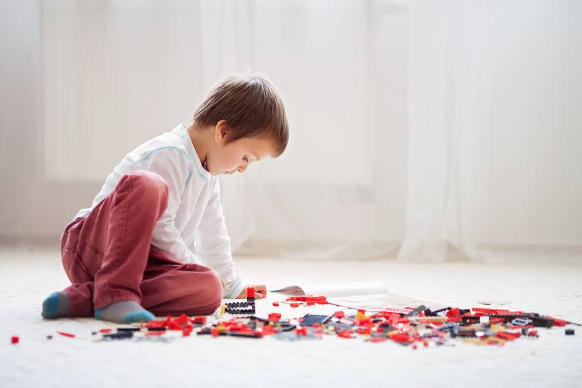 Little child playing