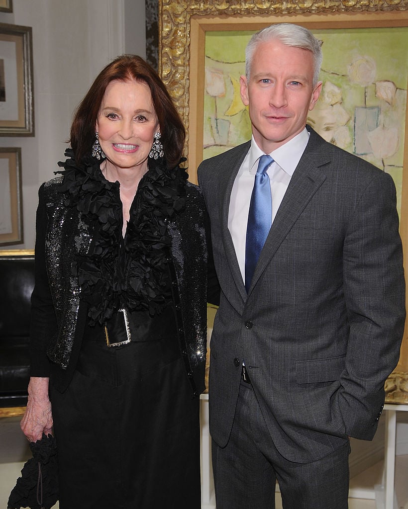 Gloria Vanderbilt and Anderson Cooper attend the launch party for "The World Of Gloria Vanderbilt"