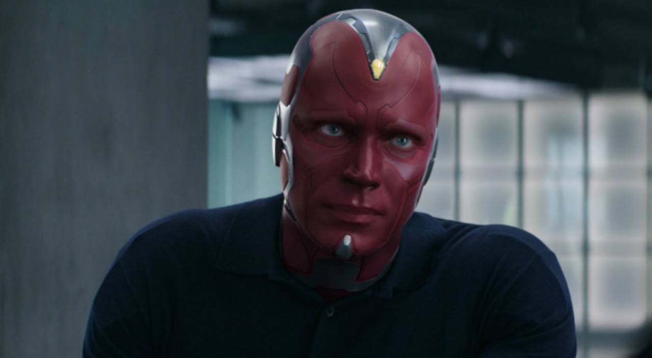 Vision stares ahead in Avengers: Age of Ultron