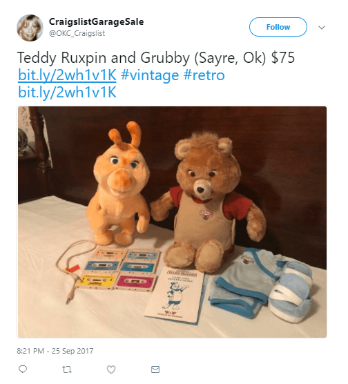 original teddy ruxpin and grubby value