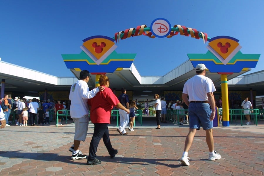 Ticket line at disneyland