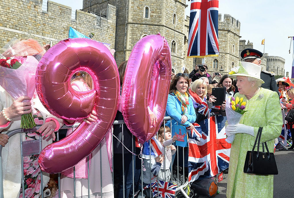 Queen Elizabeth II meets the public on her 90th Birthday Walkabout