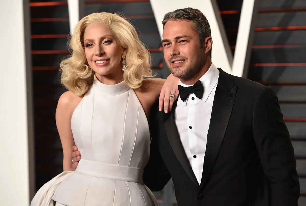 Lady Gaga and Taylor Kinney at the 2016 Vanity Fair Oscar Party