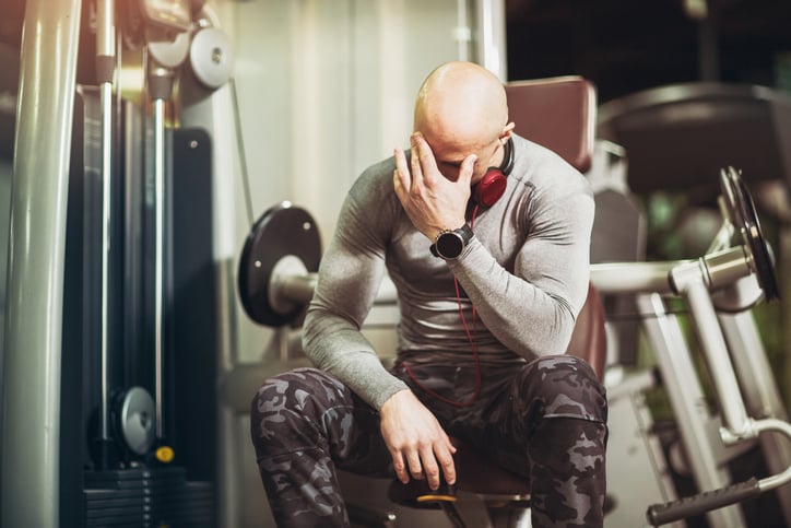 Bodybuilder at the gym