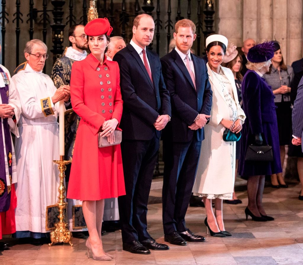   Prince William, Kate Middleton, Prince Harry, Meghan Markle 