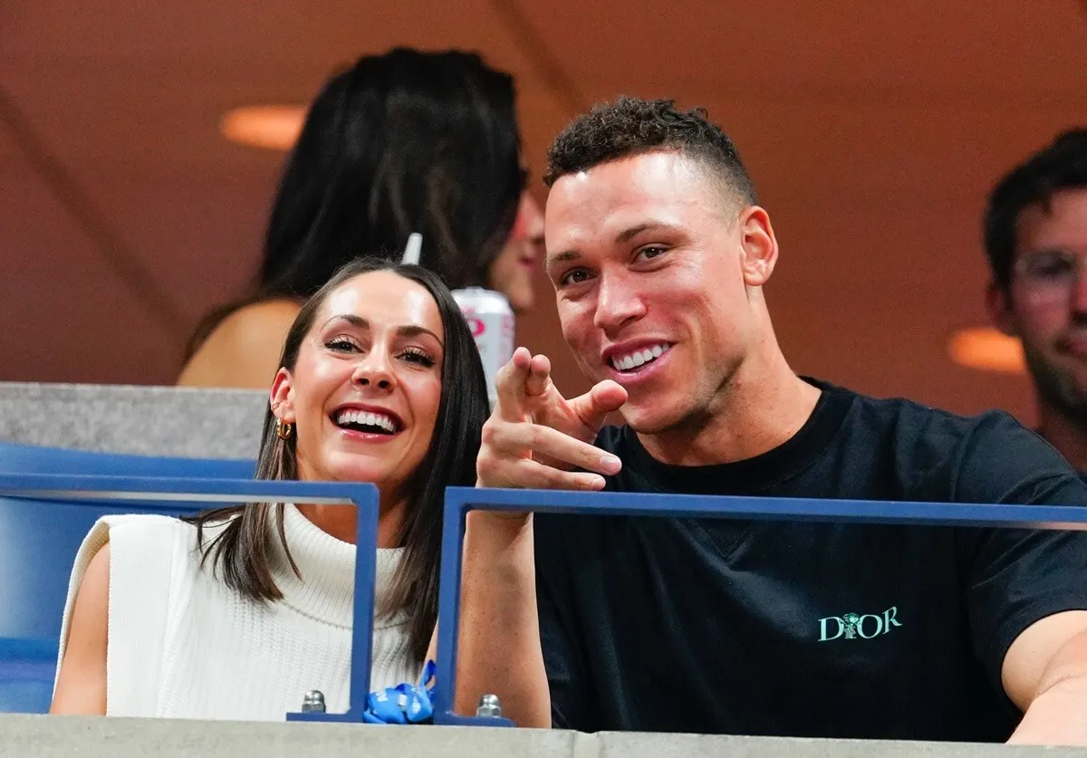 Samantha Bracksieck and Aaron Judge are seen attending the U.S. Open in Queens