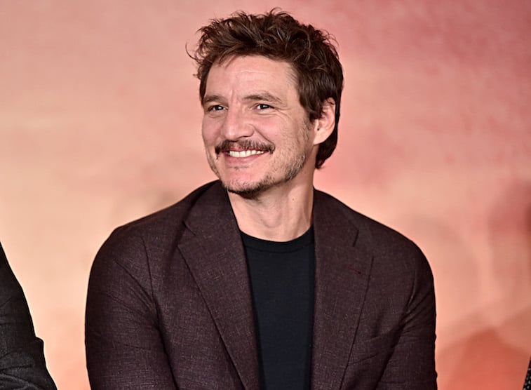 Pedro Pascal at a press conference for Disney+