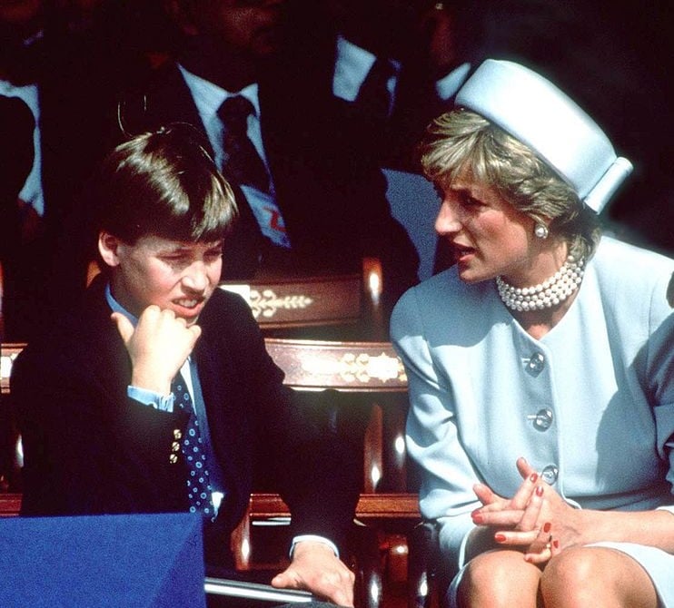 Prince William and Princess Diana