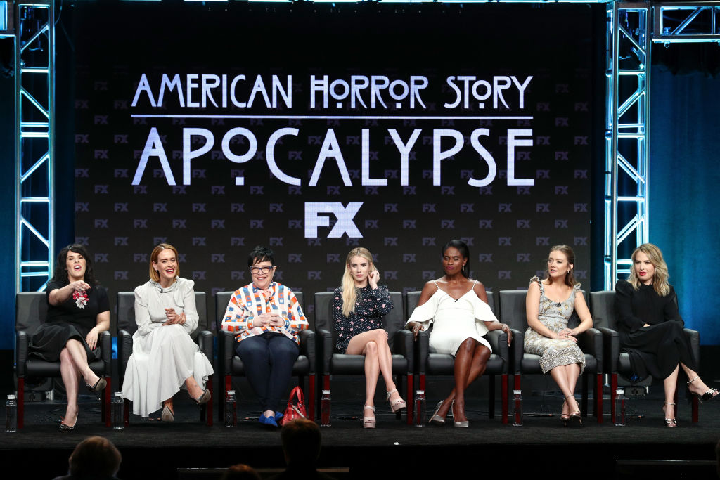 The cast of 'America Horror Story: Apocalypse' speak on a panel at the FX Network portion of the Summer 2018 TCA Press Tour.