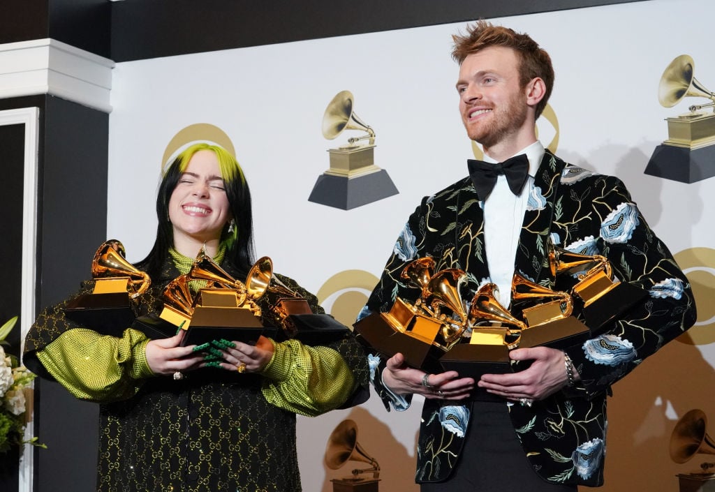 billie winning 5 grammys