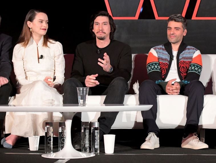 Daisy Ridley, Adam Driver and Oscar Isaac