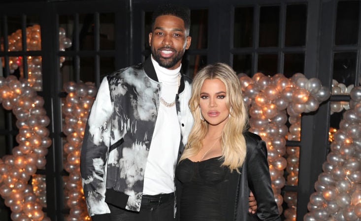 Tristan Thompson and Khloé Kardashian at an event in March 2018