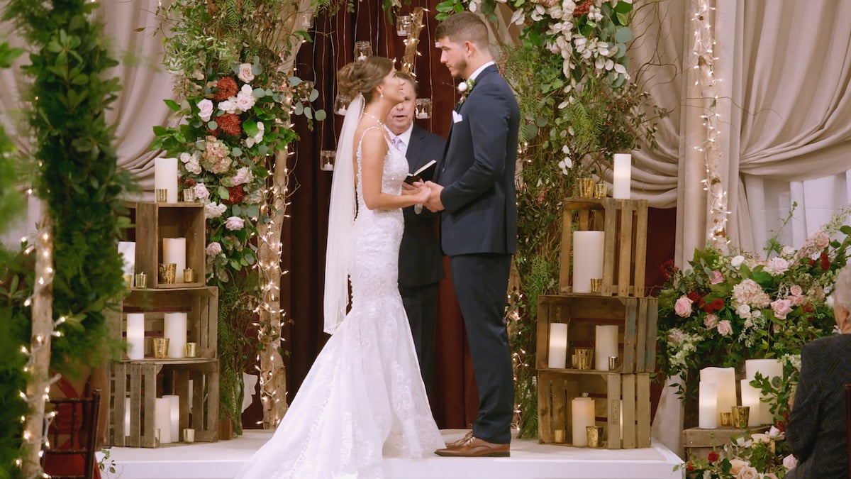 Amber Pike and Matt Barnett on their wedding day in the finale of 'Love Is Blind.' 