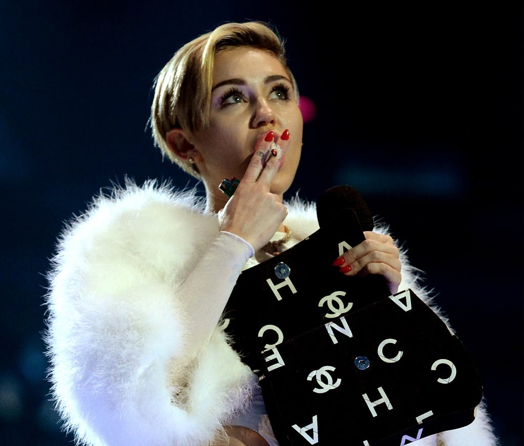 Miley Cyrus onstage during the MTV EMAs 2013 in Amsterdam, Netherlands 