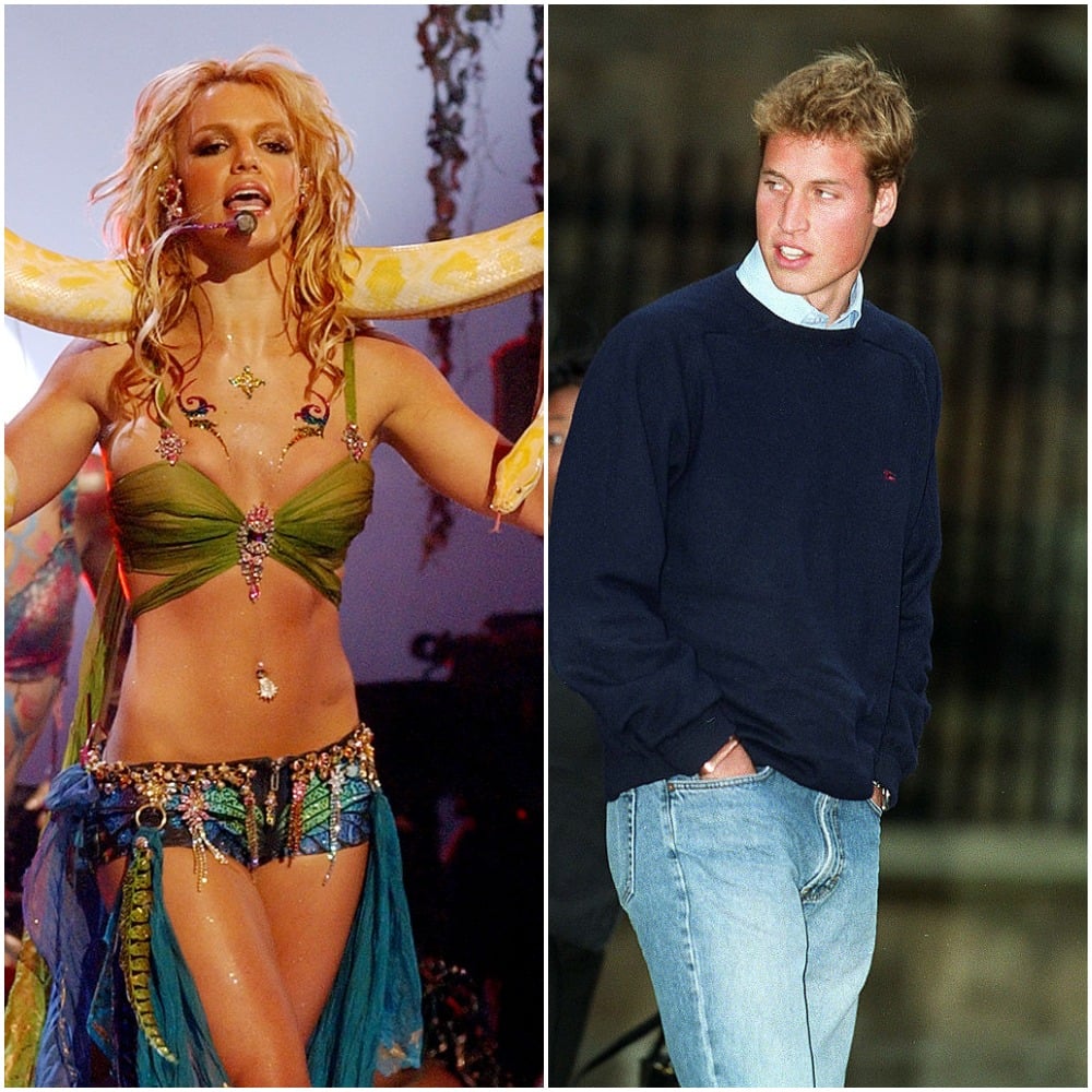 (L) Britney Spears, (R) Prince William 