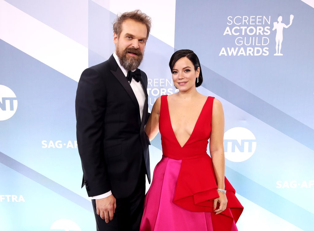 Lily Allen and David Harbour at the SAG Awards 