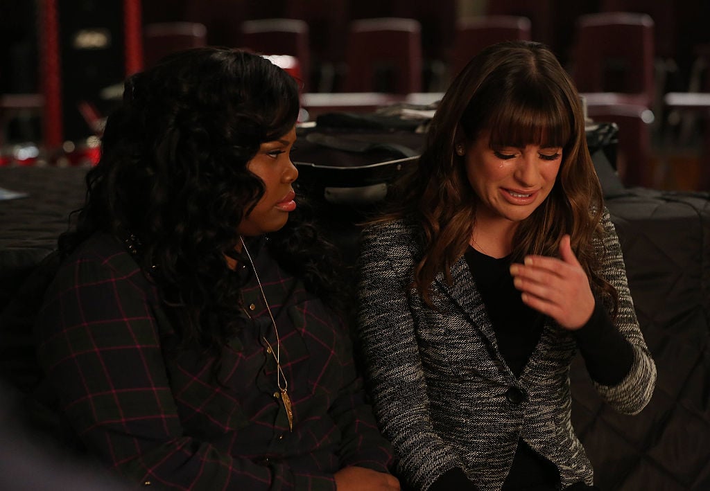 Amber Riley and Lea Michele on 'Glee'