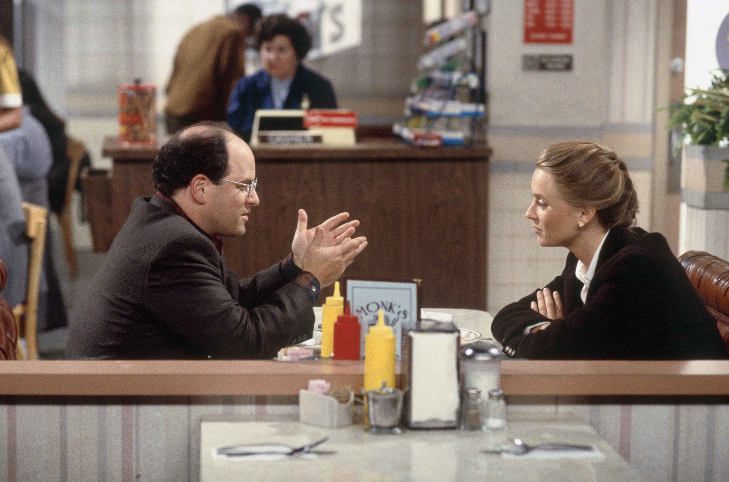 "George" and "Susan" in a scene from 'Seinfeld'