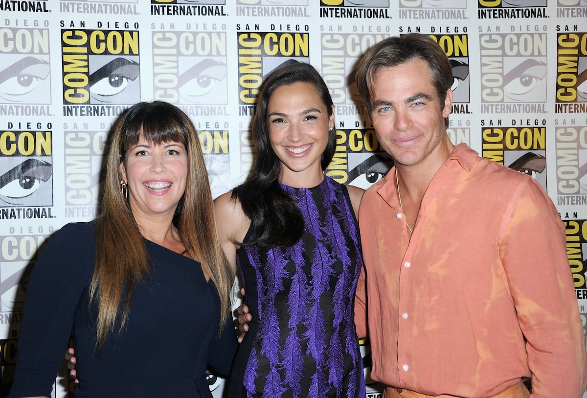 Patty Jenkins, Gal Gadot, and Chris Pine at San Diego Comic-Con