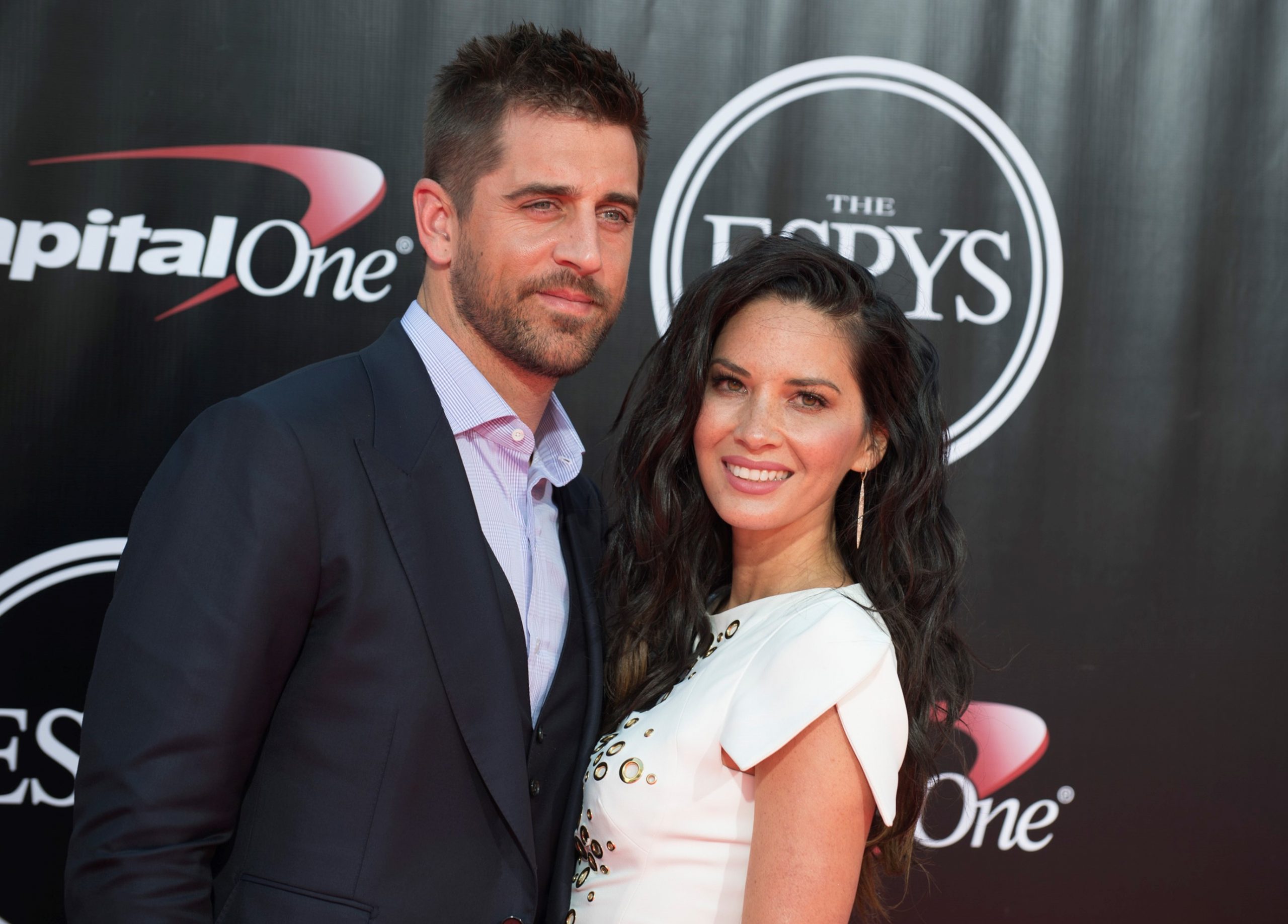 Aaron Rodgers walks the red carpet with girlfriend Olivia Munn at the NFL  awards show