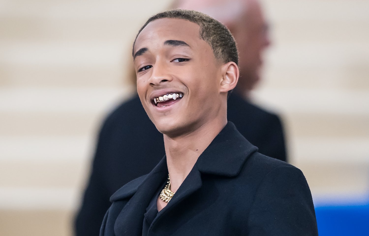 Jaden Smith turns heads in a checked co-ord and totes a quirky