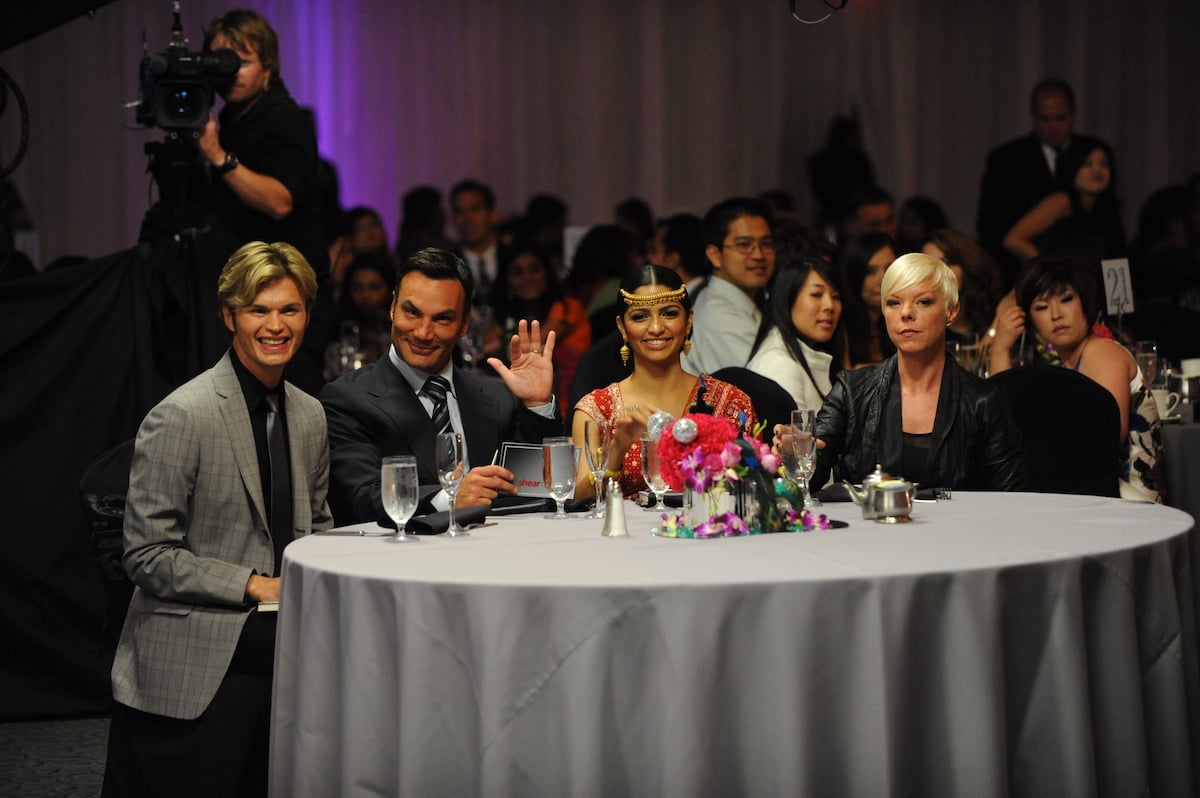 Judges Kim Vo, Jonathan Antin, host Camila Alves, judge Tabatha Coffey