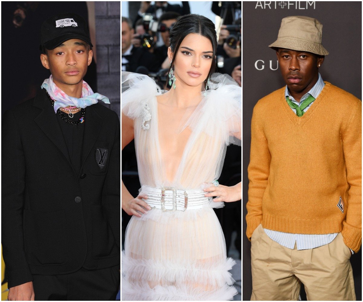 Jaden Smith arrives for the Premiere Of Columbia Pictures' "Bad Boys For Life" held at TCL Chinese Theatre on January 14, 2020 in Hollywood, California/Kendall Jenner attends the screening of "Girls Of The Sun (Les Filles Du Soleil)" during the 71st annual Cannes Film Festival at Palais des Festivals on May 12, 2018 in Cannes, France./ Tyler the Creator, wearing Gucci, attends the 2019 LACMA Art + Film Gala Presented By Gucci at LACMA on November 02, 2019 in Los Angeles, California.