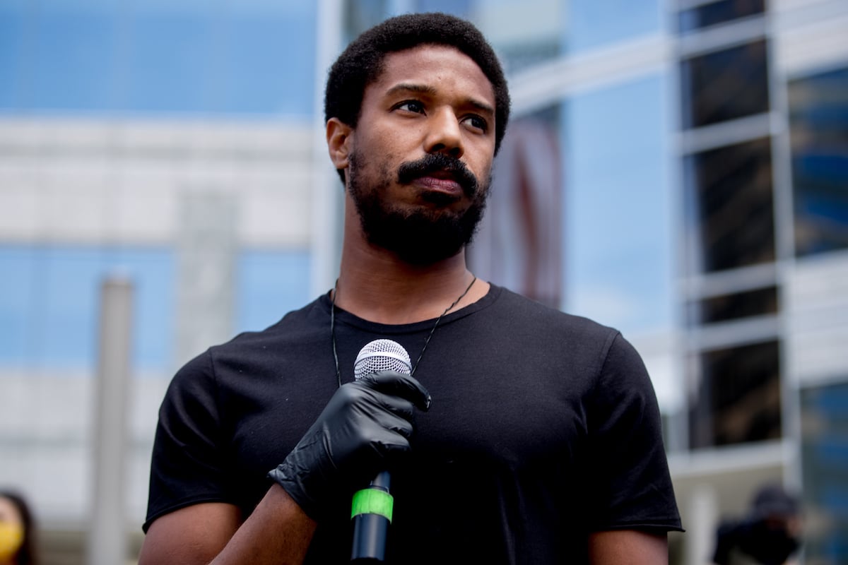 Michael B. Jordan attends a Black Lives Matter protest