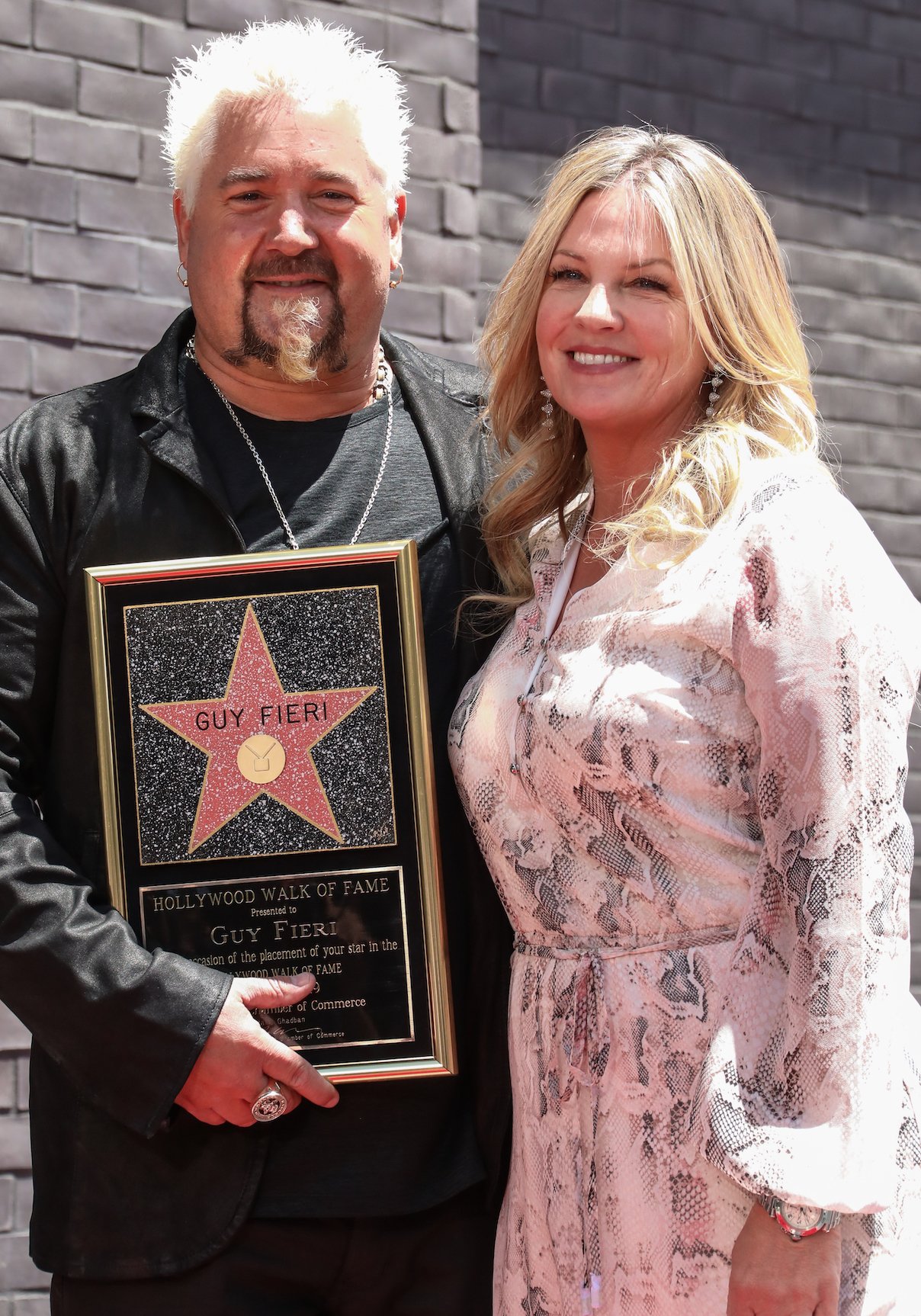 Guy Fieri With His Wife Lori Fieri At His Hollywood Walk Of Fame Ceremony 