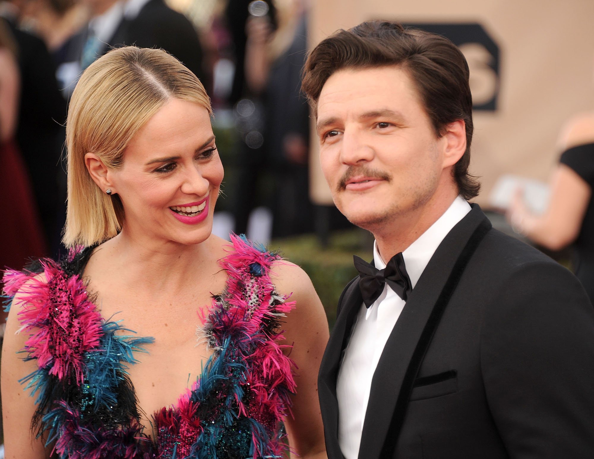 Sarah Paulson and Pedro Pascal at the 22nd Annual Screen Actors Guild Awards at The Shrine Auditorium on Jan. 30, 2016.