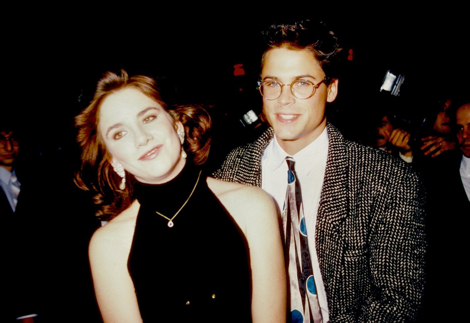 Rob Lowe and Melissa Gilbert attend an event in October 1987 in Los Angeles, California