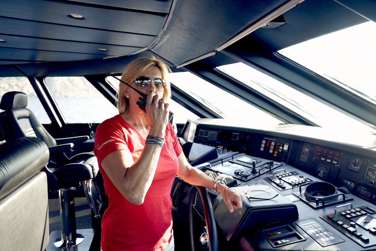 Captain Sandy Yawn calls to the 'Below Deck Med' crew