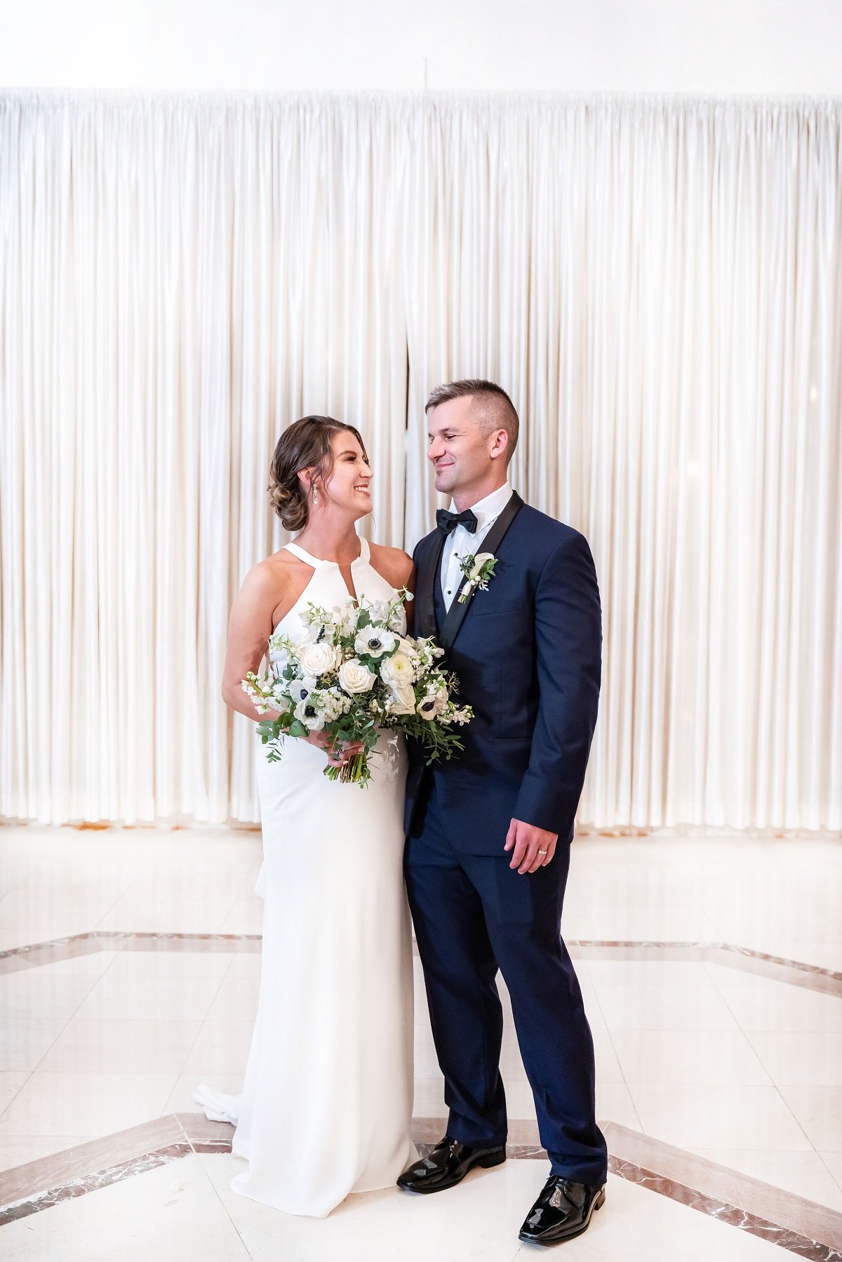 Haley Harris and Jacob Harder posing for a formal photo on their wedding day on 'Married at First Sight'