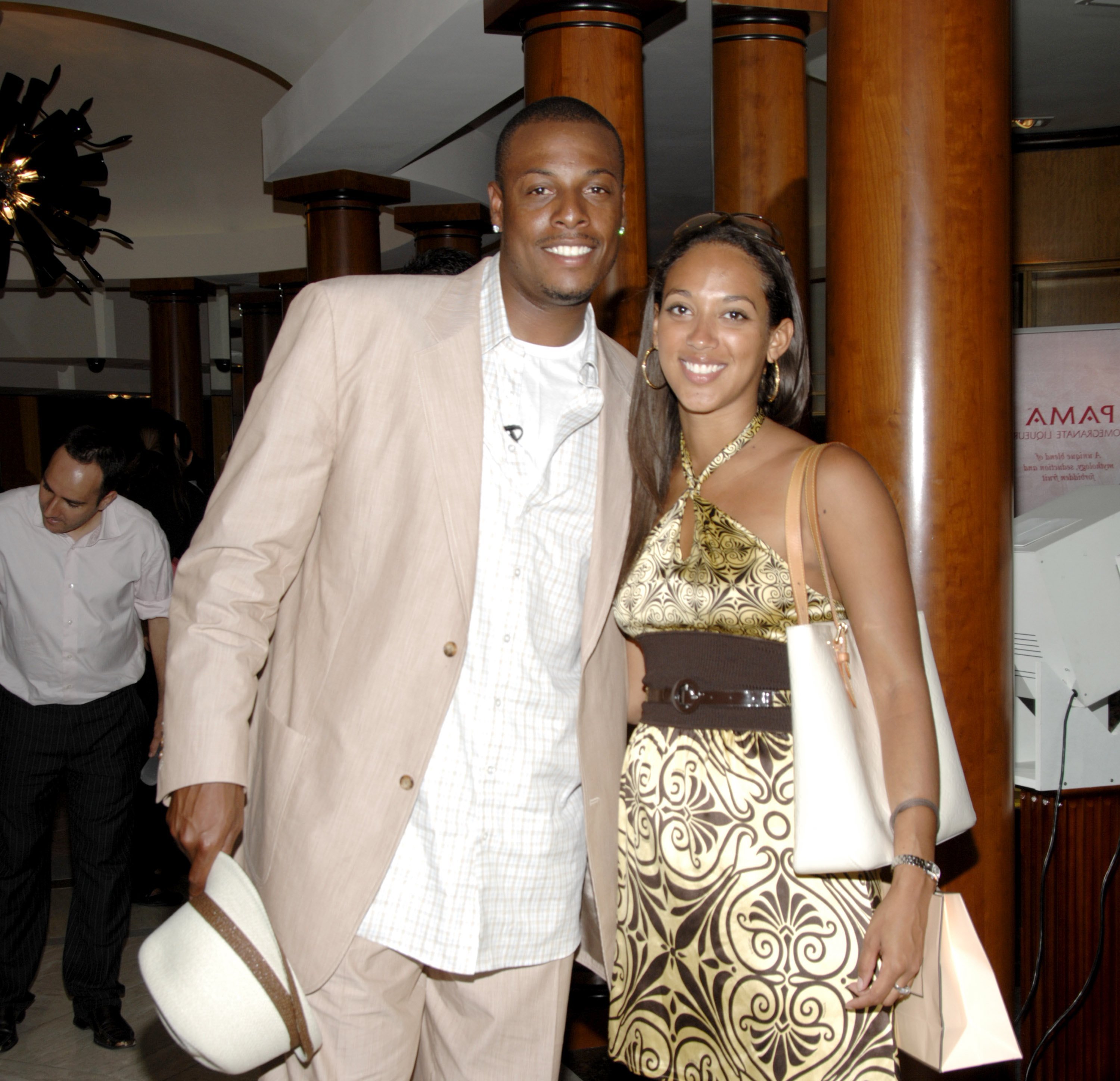 Paul Pierce and Julie Landrum pose together for photo at LA Stars Charity Foundation Party in Beverly Hills
