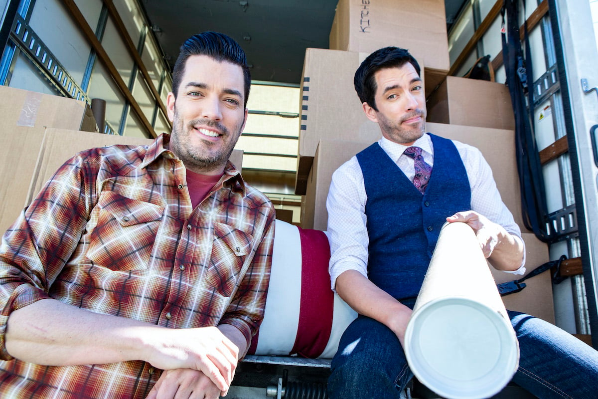 Drew and Jonathan Scott pose for a portrait session