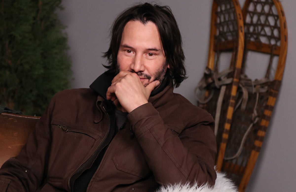 Keanu Reeves poses in winter clothes