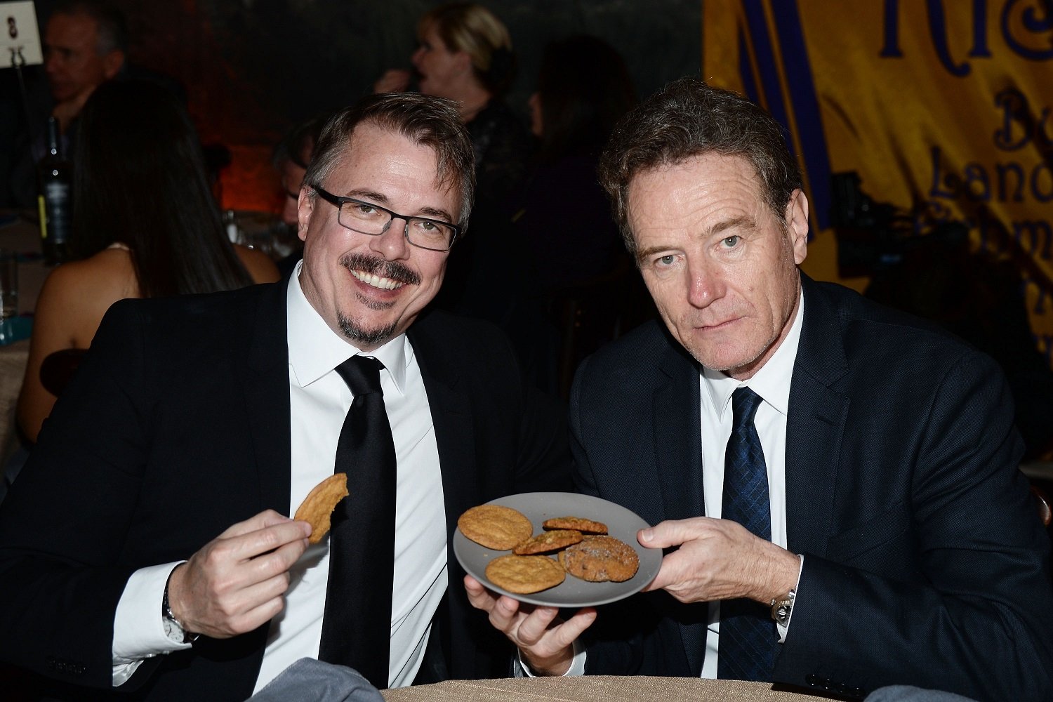 Vince Gilligan and actor Bryan Cranston of Breaking Bad fame