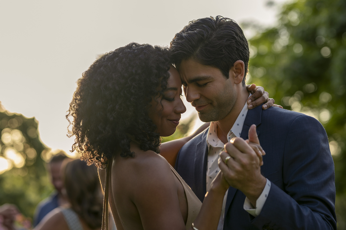 Betty Gabriel and Adrian Grenier dance in 'Clickbait' Season 1