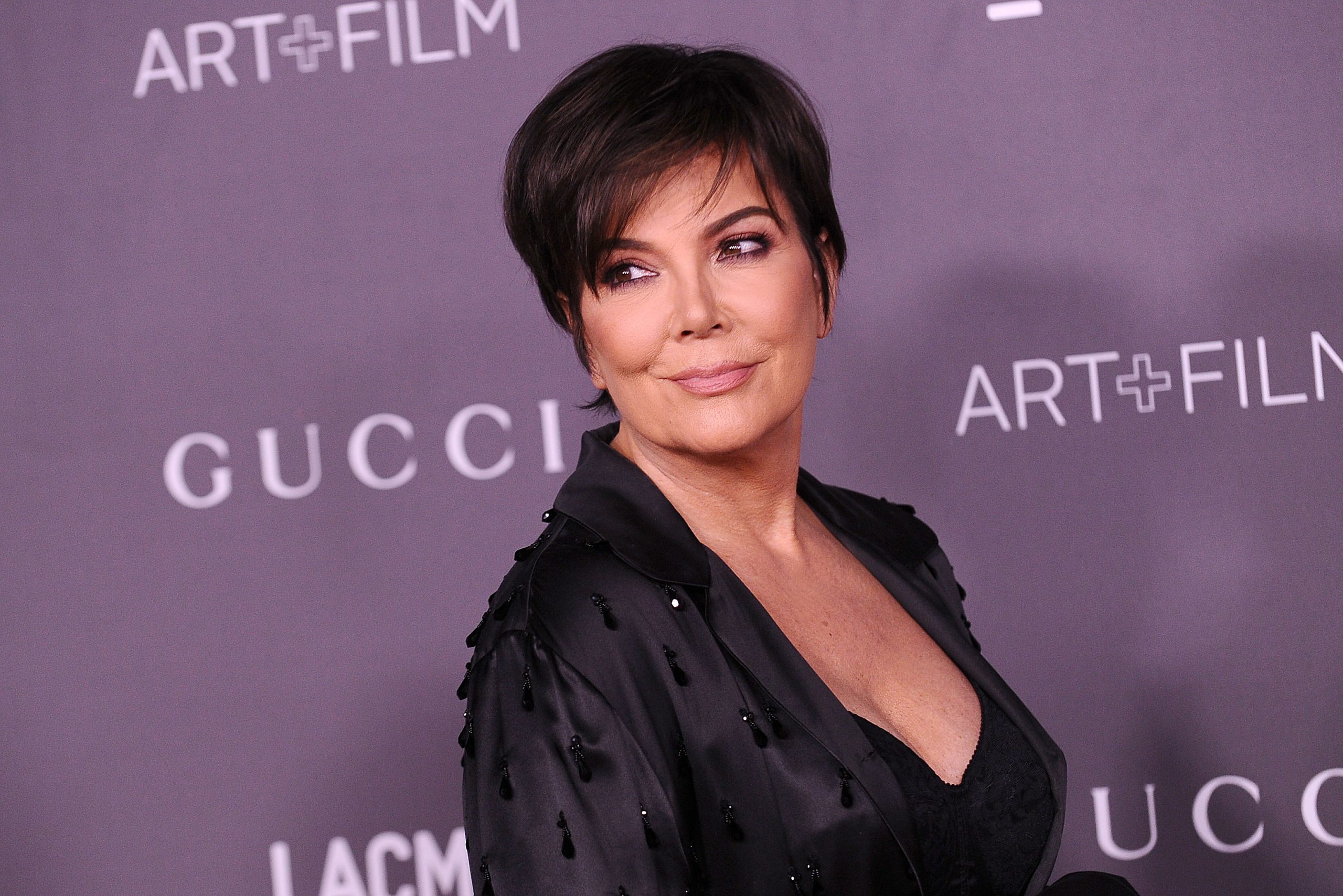 Kris Jenner Poses For A Photo On The Red Carpet At The LACMA Art Film Gala Scaled 