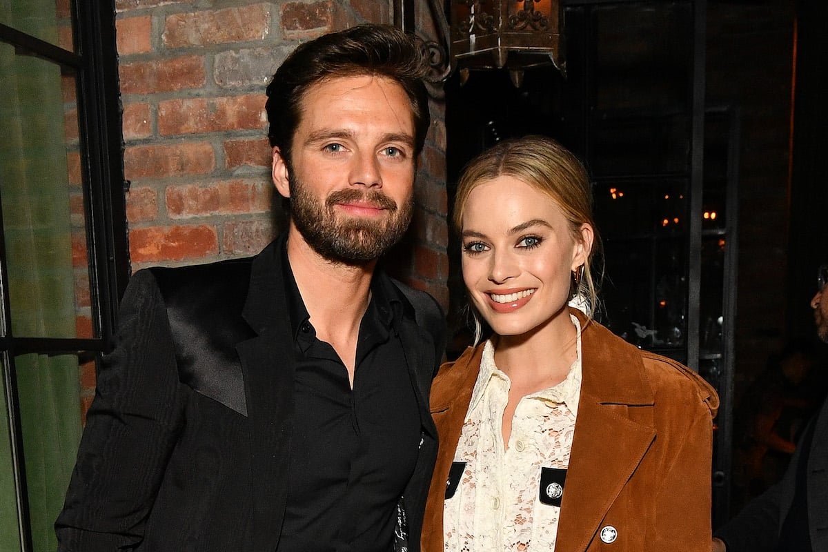 Sebastian Stan and Margot Robbie pose at the 'I, Tonya' after pary